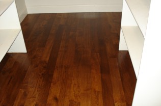 Closet hardwood floor